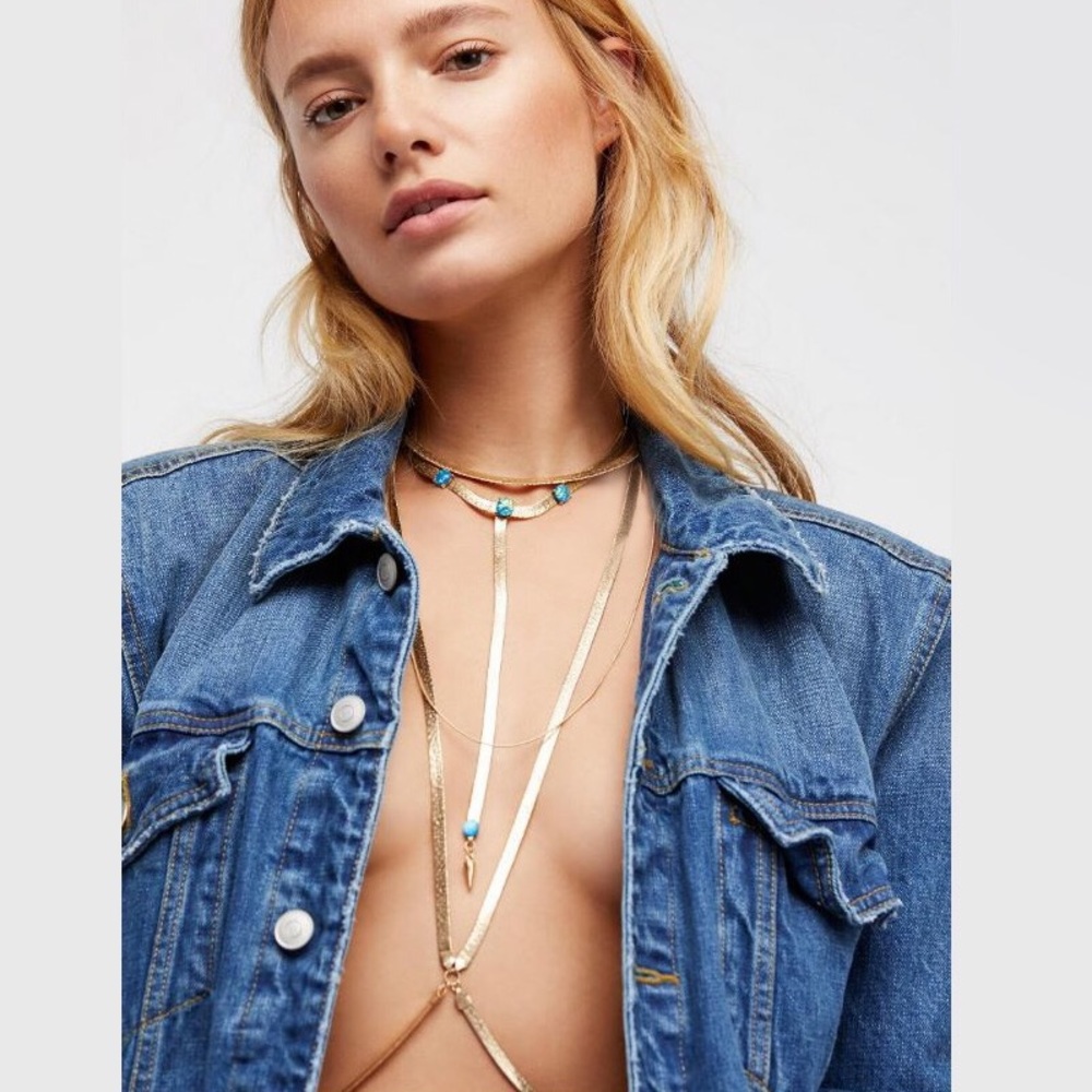 Free People Cosmic Rays Liquid Metal Opal Harness